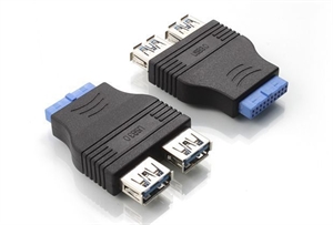 Image de 2 ports USB 3.0 AF to Motherboard 20Pin Adapter