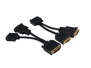Image de DVI to DVI and VGA adapter cable