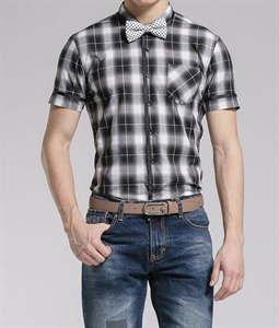 Picture of mens checked casual shirt