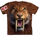 Picture of 100% cotton o neck tee shirts with animal printing