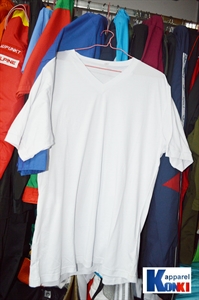 Изображение plain color v neck t shirt