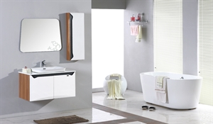 LANBOR Modern modular green chinese lacquer melamine bathroom furniture FS1310 の画像