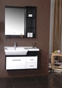 LANBOR Unique white gloss modern complete dresser makeup bathroom vanity cabinet with mirror and wall storage cabinet FL046