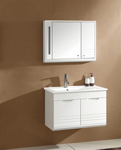 Изображение Competitive 32 inch Wall Mounted Luxury wooden bathroom vanity cabinet FL005