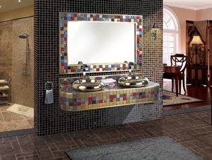 Mosaic Bathroom Cabinet MK004 の画像