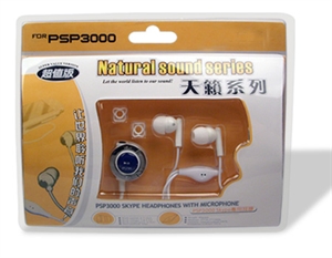 Picture of PSP3000 skype earphone with remote control