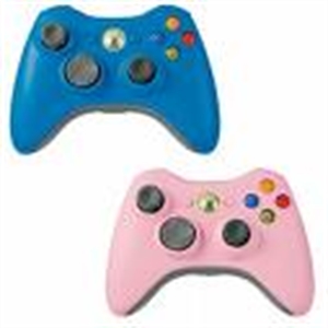 blue and pink  wireless controller for xbox360 の画像