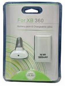 Изображение 3800mah battery pack  chargeable cable for xbox 360