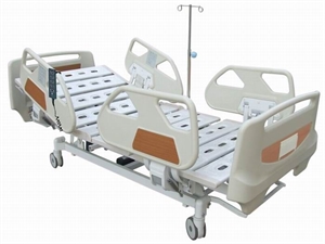 Image de ABS Handrails Linak Motor Medical Hospital Beds Electric With 10-part Bedboard