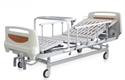 Изображение Stainless Steel Two Cranks Manual Hospital Beds Durable With 4 Wheels For Carer
