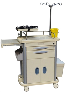 Изображение Hospital ABS Emergency Medical Trolleys With Double Dividers Drawers