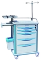 Picture of Hospital ABS Emergency Medical Trolleys With 5 Drawers   Noiseless Casters