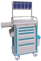Picture of Easy Move Hospital ABS Anesthesia Cart Medical Trolleys With 2 Middle Drawers