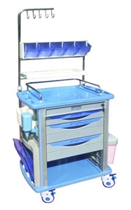 Picture of Hospital ABS Nursing Medical Trolleys ARC Handle For Nurse Use