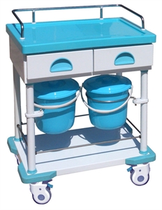 Image de Noiseless ABS Clinical Medical Trolleys With 2 Pieces Dust Basket