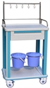 Image de Covered Soft Plastic Glass ABS Medical Trolleys Iv Treatment With Anti Slip Casters