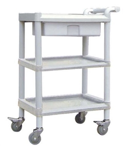 BT-UY006 Easy clean and move ABS utility medical trolleys の画像