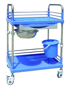 Picture of BT-SPY005 Easy clean and move ABS steel-plastic medical trolleys