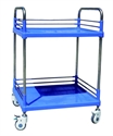 Two Layers ABS Steel-Plastic Medical Trolleys With Four Castors   2 Brake の画像