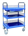 Image de Medica ABS Steel-Plasticl Trolleys With Stainless Steel Rails