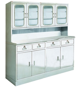 Image de Smooth Steel Storage Cabinets   Medical Cupboard Trolleys 304 Stainless Steel