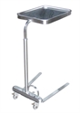 Image de Adjustable Hydraulic 304 Stainless Steel Medical Mayo Table Trolley
