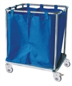 Image de Simple Stainless Steel Frame Linen Medical Trolleys With Washable Dust Bag