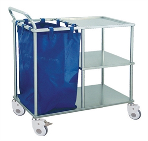 Picture of Hospital Nursing Stainless Steel Frame Medical Linen Trolley With 3 Layers