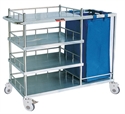 Image de 4 Layers Stainless Steel Medical Linen Trolleys With Waterproof Dust Bag