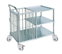Image de 3layers Movable Linen Stainless Steel Medical Trolleys / Equipment
