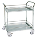 Image de Fan-Shaped 304 Stainless Steel Medical Trolley With 5 Silent Wheels