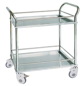 Picture of Fan-Shaped 304 Stainless Steel Medical Trolley With 5 Silent Wheels