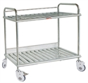 Image de Two Layer Movable Stainless Steel Medical Trolley 12 X 6 X 11dm