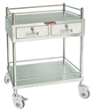 Picture of Stainless Steel Medical Instrument Trolley With Two Layers And Drawer
