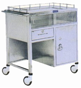 Picture of Easy Clean 304 Stainless Steel Medical Trolley For Treatment