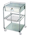 Picture of Three Layers With 1 Drawer Stainless Steel Medical Instrument Trolley