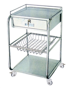 Изображение Three Layers With 1 Drawer Stainless Steel Medical Instrument Trolley