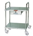 Image de 2 Layers 304 Stainless Steel Medical Instrument Trolley With One Drawer