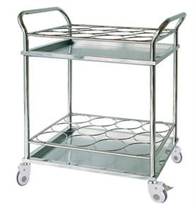 Image de 304 Stainless Steel Medical Instrument Thermos Cart Trolley With 24pcs Bottle Holder