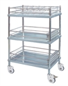 Image de Stainless Steel Medical Instrument Trolley 3 Layers With Side Rails