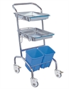 Image de Movable 304 Stainless Steel Medical Trolley Instrument With Two Steel Trays