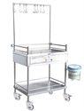 Image de 304 Stainless Steel Medical Infusion Treatment Trolleys With Infusion Hooks   Bucket
