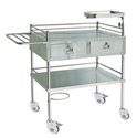 Picture of With Cross Brakes Wheels Hospital Stainless Steel Medical Trolleys