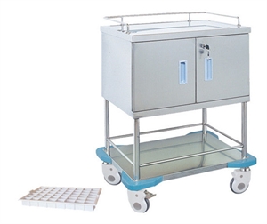 Image de BT-SCT003 Easy clean and move 304 stainless steel hospital medical trolleys
