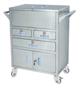 Image de Four Wheels With Drawer 304 Stainless Steel Medical Trolley Anti-Rust
