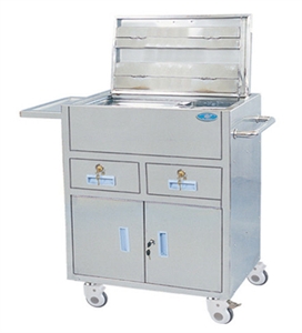 Picture of Hospital 304 Stainless Steel Medical Trolley / Cart For Emergency Treatment