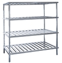 Picture of Easy Clean Stainless Steel Medical Goods Rack For Hospital Office / Room
