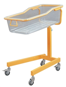 Image de Steel Height Adjustable Medical Neonatology Hospital Baby Crib / Cart