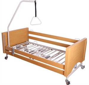 Five Function Electric Homecare Hospital Bed With Wooden Headboard