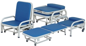 Image de Waterproof Hospital Furniture Chairs / Folding Accompany Chair Easy Move